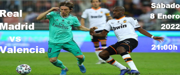 Apuestas Real Madrid-Valencia | La Liga Santander | 8/1/2022