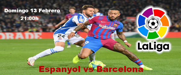 Apuestas Espanyol-Barcelona | La Liga Santander | 13/2/2022