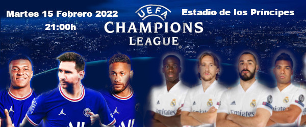 Apuestas Paris Saint-Germain-Real Madrid | Champions League | 15/2/2022