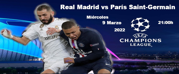 Apuestas Real Madrid-París Saint-Germain | Champions League | 9/3/2022