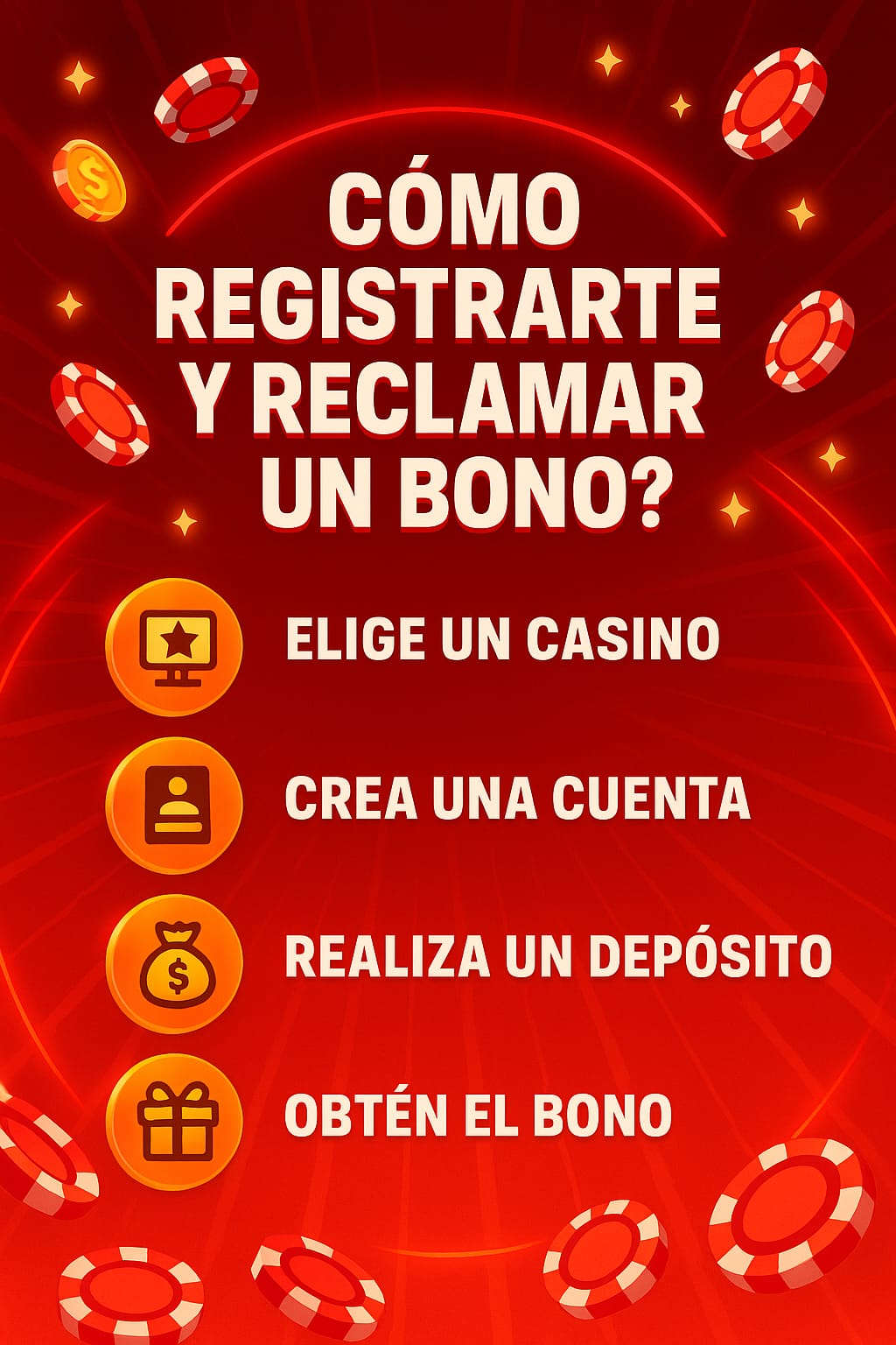 ¿Cómo registrarte y reclamar un bono?